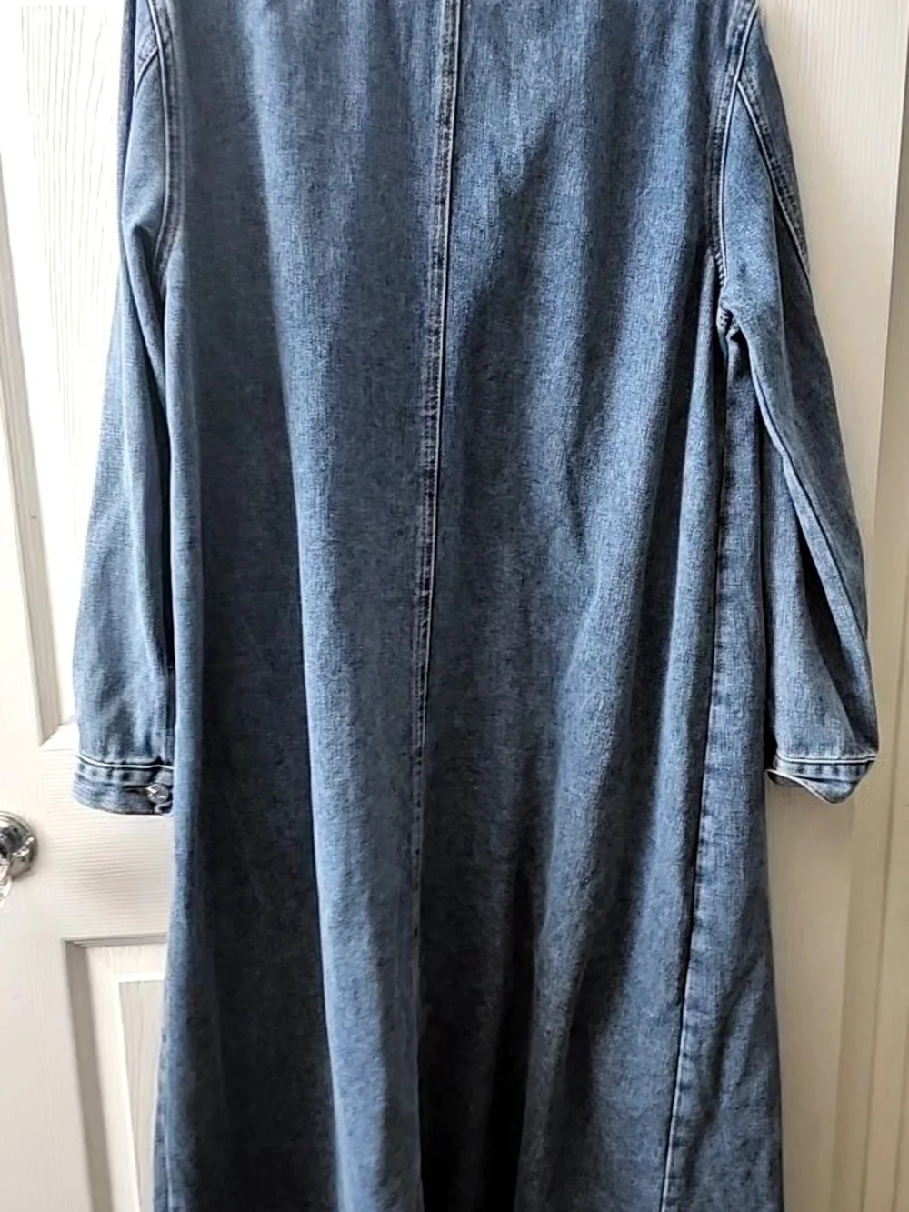 Long Light Blue Denim Coat - Women Jeans